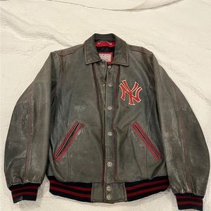 Vtg. Mirage New York Yankees Leather Varsity Jacket